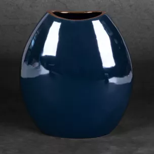 Wazon ceramiczny AMORA 1 o lśniącej powierzchni ze złotym detalem