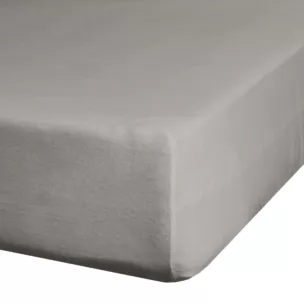 Prześcieradło jersey z gumką 220x200 cm z bawełny kolor srebrny 190 g/m2 Eurofirany Premium