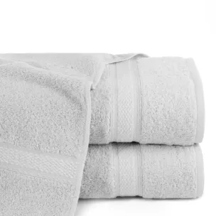 Ręcznik do rąk 30x50 cm bawełniany kolor jasnopopielaty z delikatną, wąską bordiurą 500 g/m2 ALTEA