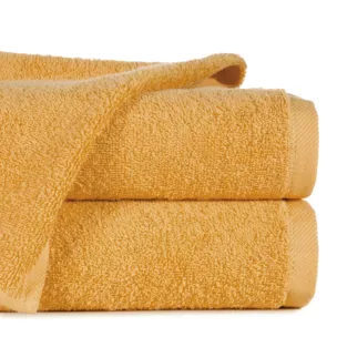 Ręcznik kąpielowy 50x100 cm bawełniany kolor musztardowy 500 g/m2 GŁADKI 2