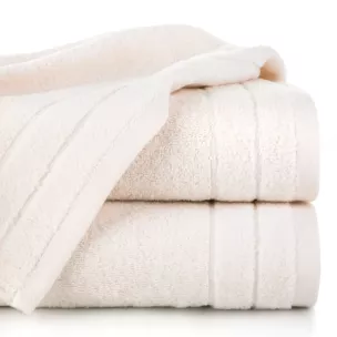 Ręcznik do rąk 30x50 cm bawełniany kolor różowy z welwetową bordiurą 500 g/m2 DAMLA