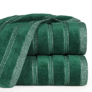 Ręcznik kąpielowy 50x90 cm bawełniany kolor butelkowy zielony z błyszczącą bordiurą 500 g/m2 GLORY 1