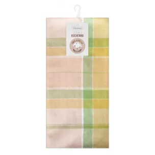 Ściereczka kuchenna 50x70 cm bawełniana kolor zielony,żółty 200 g/m2 OLIVIA