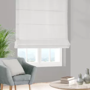 Roleta szyta z systemem comfort naturalna z miękkiej tkaniny o naturalnym splocie w stylu ekologicznym