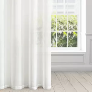 Firana kremowa z gładkiego matowego woalu 140x250 cm przelotka LUCY