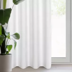 Zasłona biała z tkaniny szenilowej 135x250 przelotka ALETA