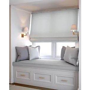 Roleta szyta z systemem comfort naturalna z strukturalnej tkaniny o naturalnym splocie