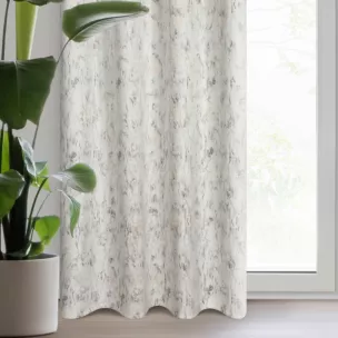 Zasłona kremowo, złota z efektem błyszczącej przecierki z welwetu 140x250 cm na przelotka KORNELIA