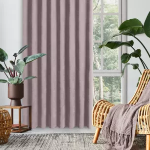Zasłona wrzosowa z tkaniny welurowej 360x220 cm szerokość po zmarszczeniu flex 1:1,5 Dora