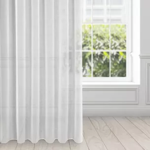 Dekoracja okienna biała z gładkiej etaminy 140x270 cm taśma ARGEA ELLA LINE