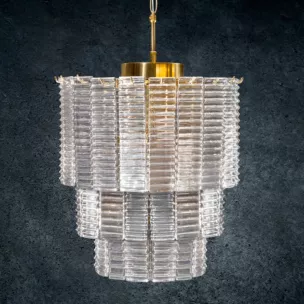Lampa DALIA z prostokątnymi szklanymi zawieszkami
