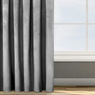 Zasłona stalowa z tkaniny welwetowej 140x270 cm taśma ROSA Design 91