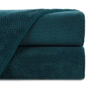 Ręcznik do rąk 30x50 cm z mikrowłókna kolor ciemnozielony o ryżowej strukturze 280 g/m2 ZOE 1
