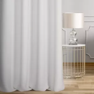 Zasłona szyta na przelotkach naturalna z tkaniny o naturalnym splocie w stylu eko