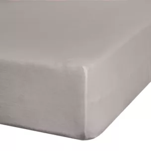 Prześcieradło jersey z gumką 140x200 cm z bawełny kolor jasnoszary 140 g/m2