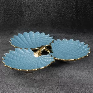 Patera ceramiczna HIRAL trójdzielna, w formie połączonych liści