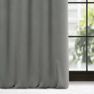 Zasłona popielata  zaciemniająca o strukturalnym wzorze  135x250 cm przelotka CARLO