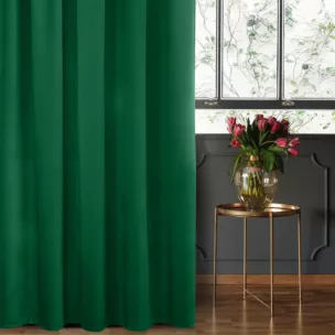 Zasłona ciemnozielona z gładkiego welwetu 140x270 taśma SIBEL Pierre Cardin