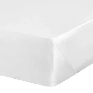Prześcieradło bez gumki 160x210 cm z satyny bawełnianej kolor biały 125 g/m2 DINA Diva Line