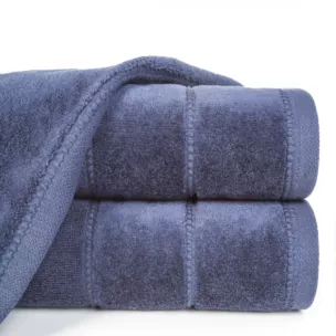 Ręcznik do rąk 30x50 cm bawełniany kolor granatowy z welwetową bordiurą 500 g/m2 MARI