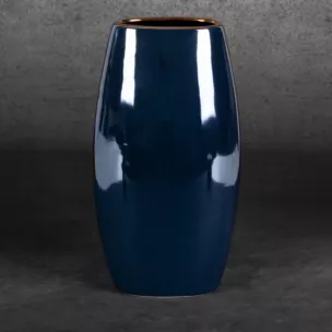 Wazon ceramiczny AMORA 1 o lśniącej powierzchni ze złotym detalem
