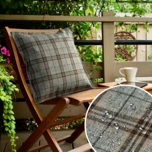 Poszewka GARDEN na taras oraz balkon z tkaniny wodoodpornej zdobiona nadrukiem kraty