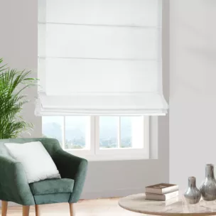Roleta szyta z systemem comfort naturalna z gładkiej tkaniny typu Blackout zaciemniającej 100%
