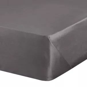 Prześcieradło bez gumki 180x210 cm z satyny bawełnianej kolor stalowy 125 g/m2 DINA Diva Line
