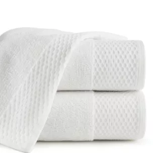 Ręcznik kąpielowy 50x90 cm bawełniany kolor biały z wyjątkowo puszystym splotem 580g/m2 ANELA