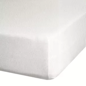 Prześcieradło frotte z gumką 180x200 cm z bawełny kolor kremowy 170 g/m2 Design 91