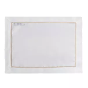 Komplet 4szt eleganckich, białych podkładek MADELE ze złotą lamówką