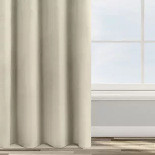 Zasłona beżowa z tkaniny welwetowej 140x250 cm przelotka ROSA Design 91