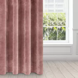 Zasłona ciemnoróżowa z ekskluzywnego matowego welwetu 140x250 cm przelotka RIA Diva Line