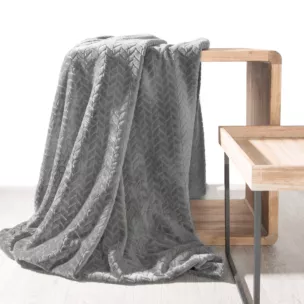 DESIGN 91 Koc CINDY miękki i miły w dotyku z wytłaczanym wzorem