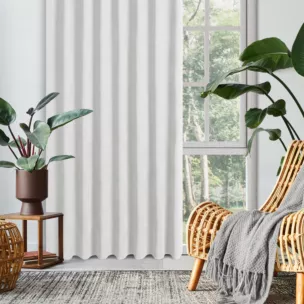 Zasłona biała z tkaniny welurowej 70x220 cm szerokość po zmarszczeniu flex 1:1,5 Dora