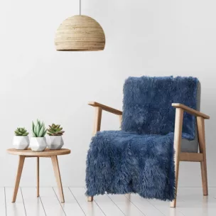DESIGN 91 Narzuta na fotel-koc  TIFFANY o strukturze miękkiego futra