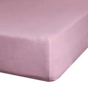 Prześcieradło gładkie z gumką 220x200 cm z satyny bawełnianej kolor ciemnoróżowy 125 g/m2 NOVA 3