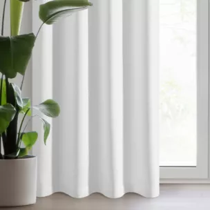 Zasłona biała z tkaniny typu dimout 140x250 cm przelotka NERISA