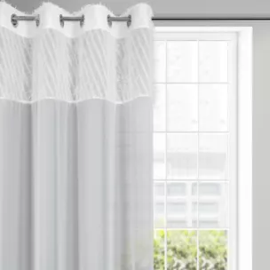 Zasłona biała w stylu glamour 140x250 cm przelotka AMIRA