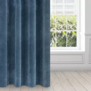 Zasłona granatowa z ekskluzywnego matowego welwetu 140x250 cm przelotka VILLA
